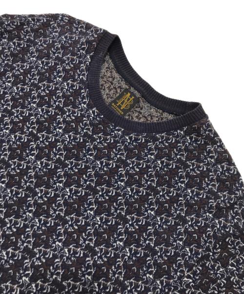 BATONER（バトナ―）BATONER (バトナ―) 総柄ハーフスリーブニット パープル サイズ:2の古着・服飾アイテム