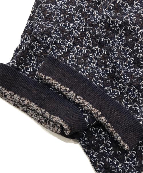 BATONER（バトナ―）BATONER (バトナ―) 総柄ハーフスリーブニット パープル サイズ:2の古着・服飾アイテム