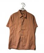 LOUIS VUITTONルイ ヴィトン）の古着「ストライプシャツ」｜オレンジ