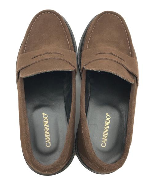 Caminando（カミナンド）Caminando (カミナンド) スウェードローファー ブラウン サイズ:9の古着・服飾アイテム