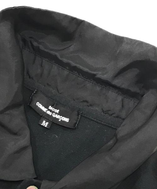 COMME des GARCONS tricot（コムデギャルソントリコ）COMME des GARCONS tricot (コムデギャルソントリコ) 丸襟切替レースシャツ ブラック サイズ:Mの古着・服飾アイテム