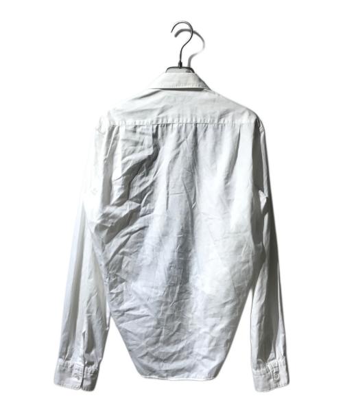 COMME des GARCONS HOMME（コムデギャルソン オム）COMME des GARCONS HOMME (コムデギャルソン オム) フロントウール縮絨タータンチェック切替シャツ ホワイト サイズ:Sの古着・服飾アイテム