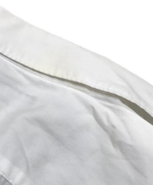 COMME des GARCONS HOMME（コムデギャルソン オム）COMME des GARCONS HOMME (コムデギャルソン オム) フロントウール縮絨タータンチェック切替シャツ ホワイト サイズ:Sの古着・服飾アイテム