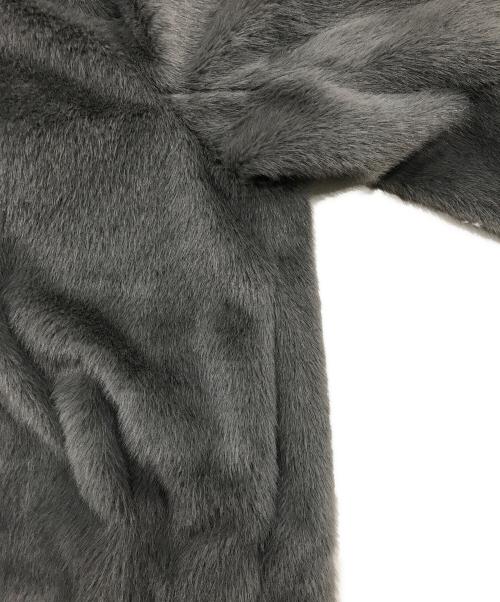 FRAY ID（フレイ アイディー）FRAY ID (フレイ アイディー) ECOPEL2wayカラーファージャケット（エコペル2ウェイカラーファージャケット） グレー サイズ:1の古着・服飾アイテム