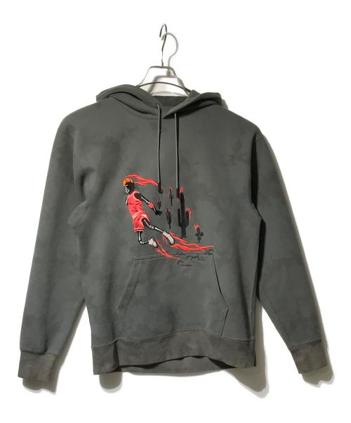 JORDAN（ジョーダン）JORDAN (ジョーダン) Washed Suede Hoodie グレー サイズ:Sの古着・服飾アイテム