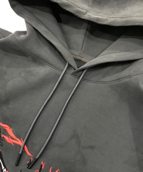 JORDAN（ジョーダン）JORDAN (ジョーダン) Washed Suede Hoodie グレー サイズ:Sの古着・服飾アイテム