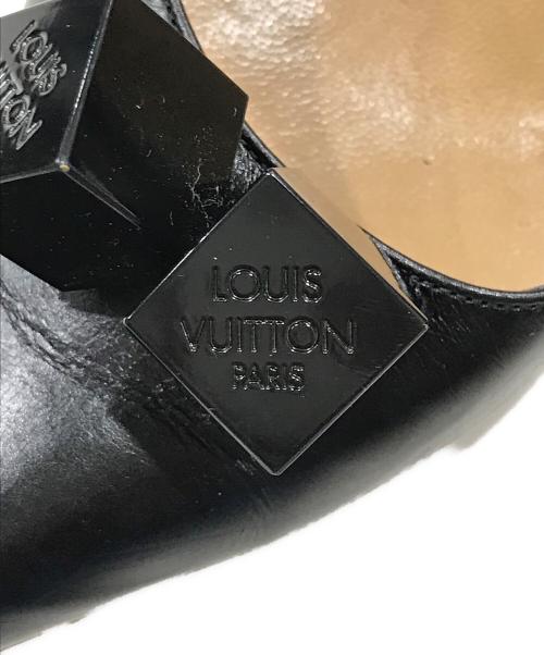 LOUIS VUITTON（ルイ ヴィトン）LOUIS VUITTON (ルイ ヴィトン) キューブレザーパンプス ブラック サイズ:37 1/2の古着・服飾アイテム