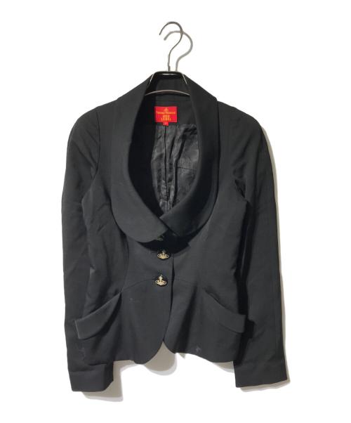 Vivienne Westwood RED LABEL（ヴィヴィアンウエストウッドレッドレーベル）Vivienne Westwood RED LABEL (ヴィヴィアンウエストウッドレッドレーベル) ハート型襟ジャケット/ラブジャケット ブラック サイズ:2の古着・服飾アイテム