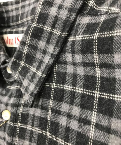 Stockholm Surfboard Club（ストックホルム サーフボード クラブ）Stockholm Surfboard Club (ストックホルム サーフボード クラブ) Flynn Flannel/FM4 ブラック サイズ:Lの古着・服飾アイテム