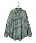 POLO RALPH LAURENポロ・ラルフローレン）の古着「ボタンダウンシャツ／チェックシャツ」｜グリーン