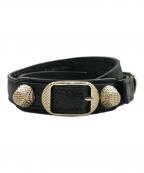 BALENCIAGAバレンシアガ）の古着「ジャイアントレザーブレスレット」｜ブラック