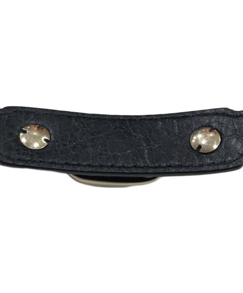 BALENCIAGA（バレンシアガ）BALENCIAGA (バレンシアガ) ジャイアントレザーブレスレット ブラックの古着・服飾アイテム