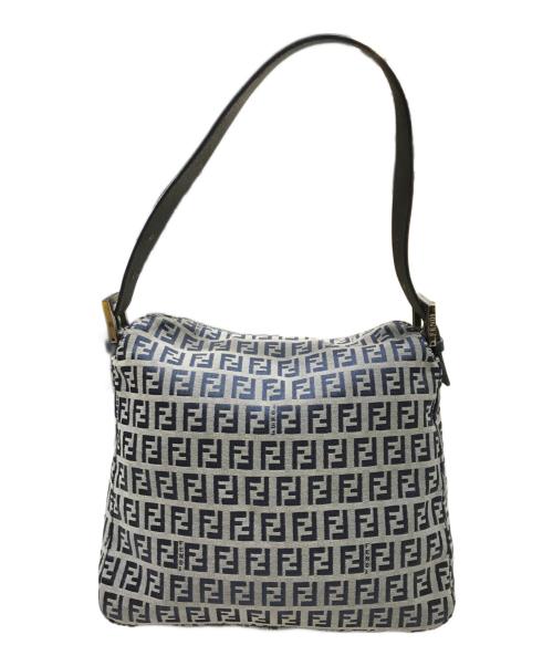 FENDI（フェンディ）FENDI (フェンディ) ズッキーノ柄マンマショルダーバッグ グレー×ネイビーの古着・服飾アイテム
