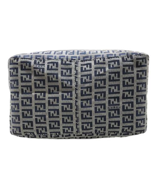 FENDI（フェンディ）FENDI (フェンディ) ズッキーノ柄マンマショルダーバッグ グレー×ネイビーの古着・服飾アイテム