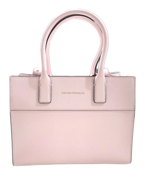 EMPORIO ARMANI（エンポリオアルマーニ）EMPORIO ARMANI (エンポリオアルマーニ) 2WAYバッグ ピンクの古着・服飾アイテム