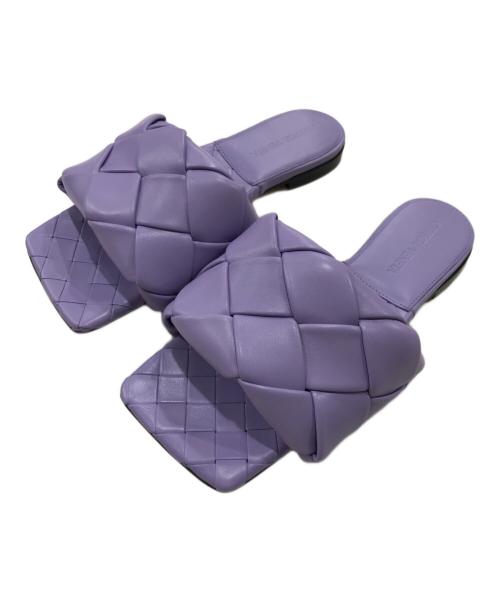 BOTTEGA VENETA（ボッテガベネタ）BOTTEGA VENETA (ボッテガベネタ) リド レザーサンダル パープル サイズ:34の古着・服飾アイテム