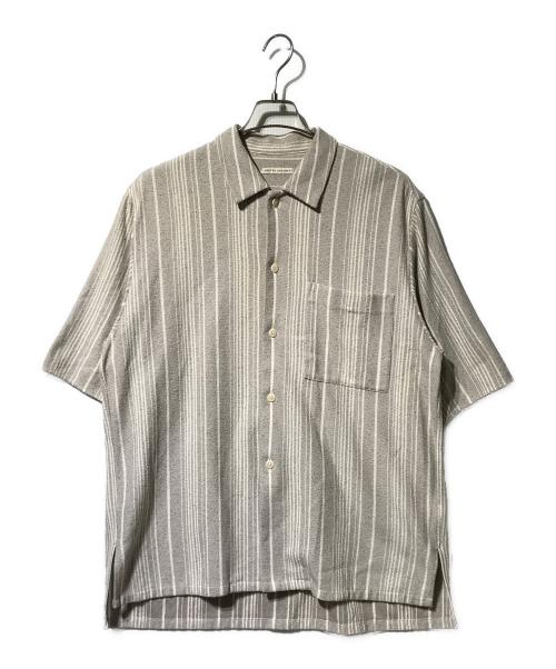 UNITED ARROWS TOKYO（ユナイテッドアローズトウキョウ）UNITED ARROWS TOKYO (ユナイテッドアローズトウキョウ) スクリーンメッシュストライプシャツ グレー サイズ:Lの古着・服飾アイテム