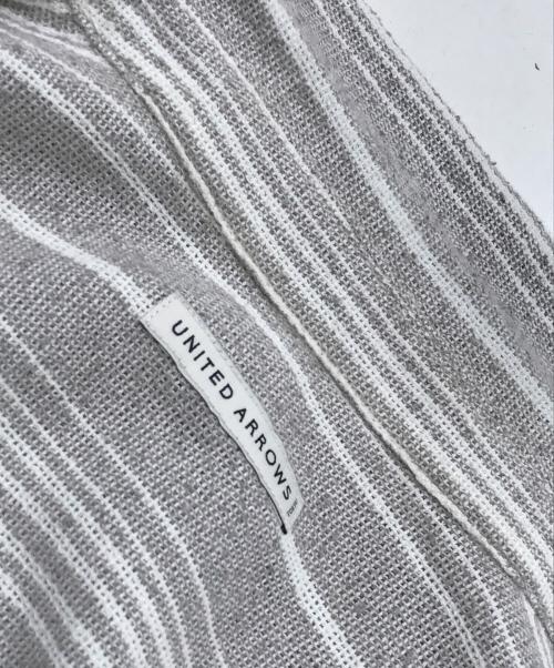 UNITED ARROWS TOKYO（ユナイテッドアローズトウキョウ）UNITED ARROWS TOKYO (ユナイテッドアローズトウキョウ) スクリーンメッシュストライプシャツ グレー サイズ:Lの古着・服飾アイテム