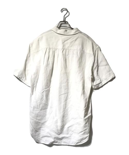 BOURRIENNE PARIS X（ブリエンヌ・パリ・ディス）BOURRIENNE PARIS X (ブリエンヌ・パリ・ディス) リネンスキッパーシャツ ホワイト サイズ:Lの古着・服飾アイテム
