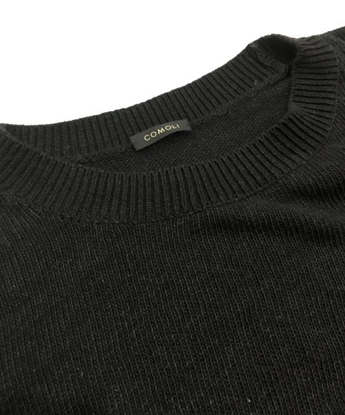 COMOLI（コモリ）COMOLI (コモリ) 7G クルーネックニット ブラック サイズ:3の古着・服飾アイテム