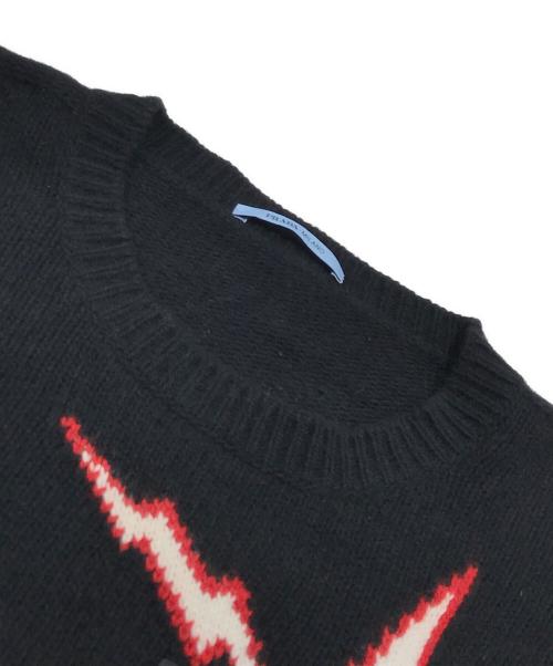 PRADA（プラダ）PRADA (プラダ) ライニングニット セーター ブラック サイズ:48の古着・服飾アイテム