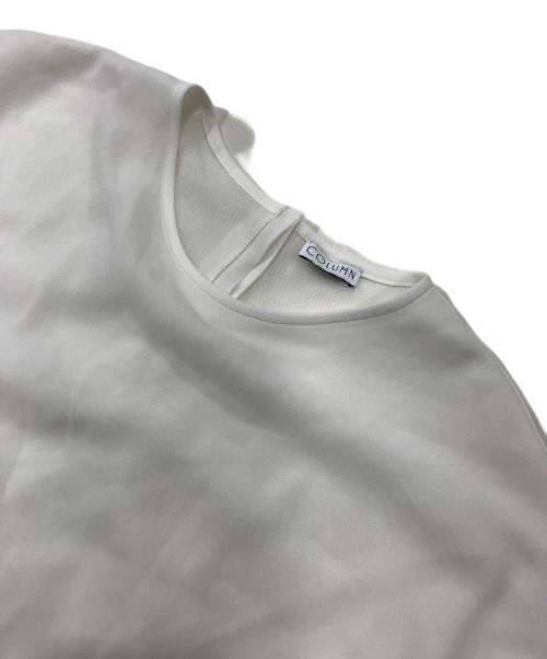 COLUMN（コラム）COLUMN (コラム) ロールアップスリーブブラウス ホワイト サイズ:FREEの古着・服飾アイテム