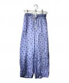 JOHN MASON SMITHジョンメイソンスミス）の古着「POLYESTER WOOL TROPICAL PIPING PAJAMA PANTS/ポロエステルウールトロピカルピーピングパジャマパンツ」｜ブルー