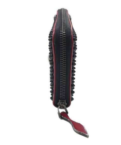 Christian Louboutin（クリスチャン・ルブタン）Christian Louboutin (クリスチャン・ルブタン) パネトーネラウンドジップウォレット ブラックの古着・服飾アイテム