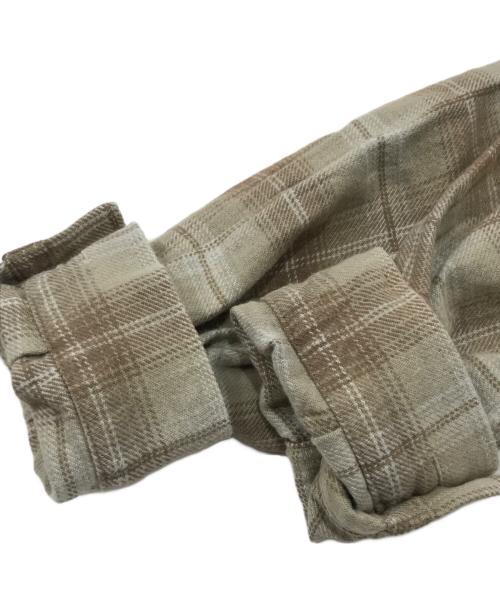 stussy（ステューシー）stussy (ステューシー) FRANK PLAID ZIP SHIRT/フランクプレイソジップシャツ ベージュ サイズ:Ｓの古着・服飾アイテム