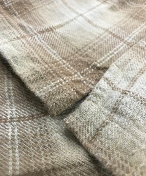 stussy（ステューシー）stussy (ステューシー) FRANK PLAID ZIP SHIRT/フランクプレイソジップシャツ ベージュ サイズ:Ｓの古着・服飾アイテム