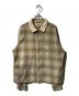 stussy（ステューシー）の古着「FRANK PLAID ZIP SHIRT/フランクプレイソジップシャツ」｜ベージュ