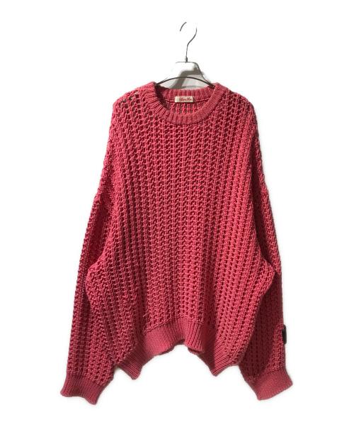 SYUMAN.（シュウマン）SYUMAN. (シュウマン) SYM bike chain knit pull over ピンク サイズ:Fの古着・服飾アイテム