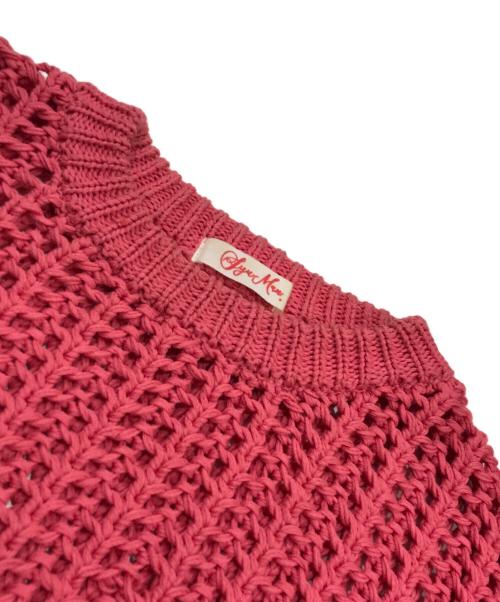 SYUMAN.（シュウマン）SYUMAN. (シュウマン) SYM bike chain knit pull over ピンク サイズ:Fの古着・服飾アイテム