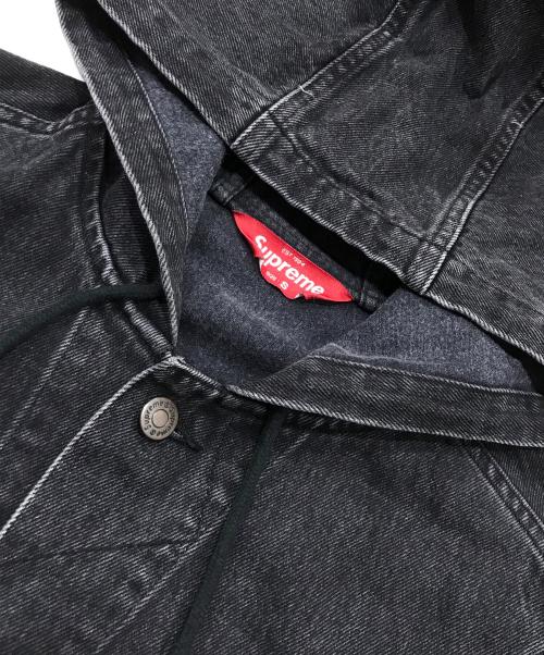 SUPREME（シュプリーム）SUPREME (シュプリーム) フーディブラックデニムジャケット ブラック サイズ:Sの古着・服飾アイテム