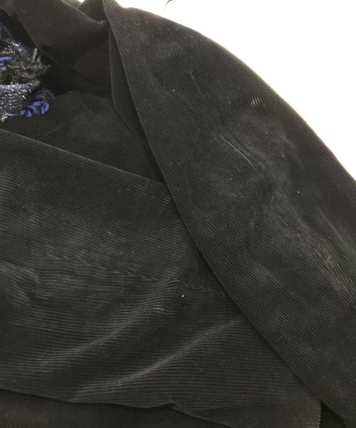 Yohji Yamamoto pour homme（ヨウジヤマモト プールオム）Yohji Yamamoto pour homme (ヨウジヤマモト プールオム) チェックストール付き ジャケット コート /PLAID STOLE JACKET ブラック サイズ:4の古着・服飾アイテム