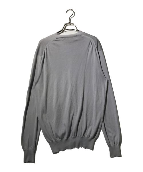 COMME des GARCONS HOMME（コムデギャルソン オム）COMME des GARCONS HOMME (コムデギャルソン オム) ワンポイント刺繍カーディガン ブルー サイズ:1の古着・服飾アイテム