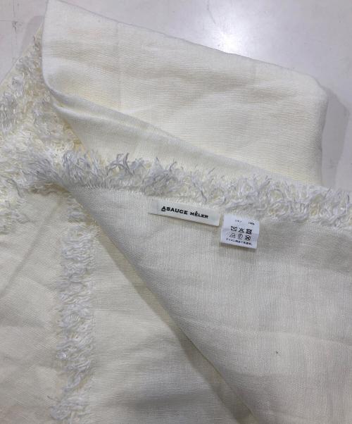 ASAUCE MELER（アソースメレ）ASAUCE MELER (アソースメレ) リネン大判ストール ベージュの古着・服飾アイテム