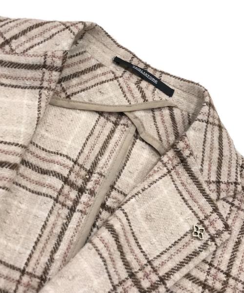 TAGLIATORE（タリアトーレ）TAGLIATORE (タリアトーレ) ウールシルクフランネル 2Bシングルテーラードジャケット ベージュ サイズ:48の古着・服飾アイテム