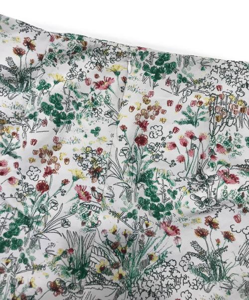 TOMORROW LAND collection（トゥモローランドコレクション）TOMORROW LAND collection (トゥモローランドコレクション) フラワーガーデンジャカード サイドベントIラインスカート ベージュ サイズ:34の古着・服飾アイテム