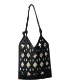 FEEL AND TASTEフィールアンドテイスト）の古着「2WAYミニバスケットバッグ」｜ブラック×ベージュ