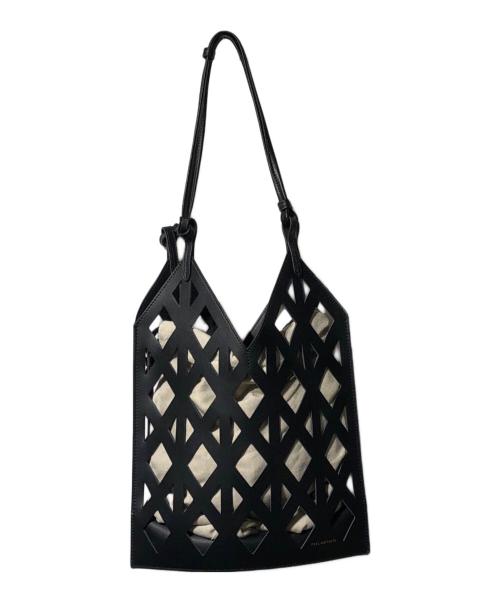 FEEL AND TASTE（フィールアンドテイスト）FEEL AND TASTE (フィールアンドテイスト) 2WAYミニバスケットバッグ ブラック×ベージュの古着・服飾アイテム