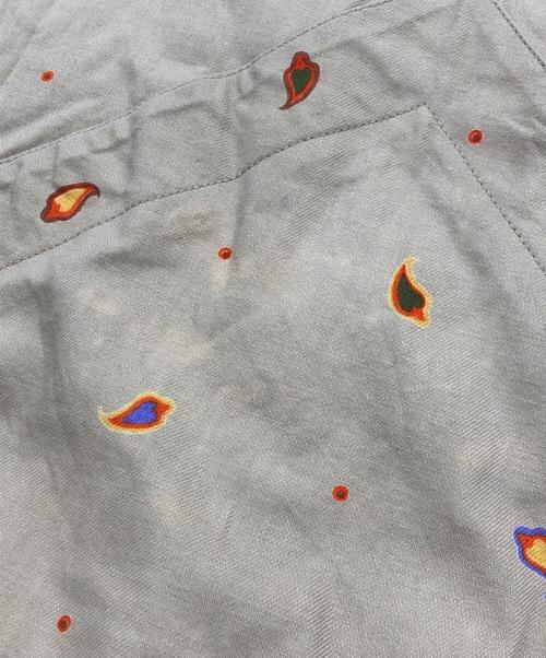 IS ISSEY SPORT（イッセイスポーツ）IS issey sport (イッセイスポーツ) 総柄スタンドカラーシャツ ベージュ サイズ:9の古着・服飾アイテム