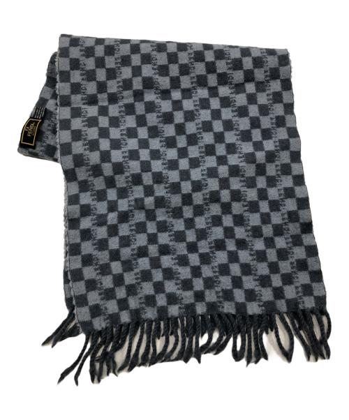 FENDI（フェンディ）FENDI (フェンディ) チェックマフラー グレーの古着・服飾アイテム