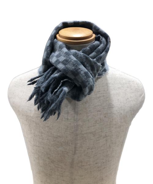 FENDI（フェンディ）FENDI (フェンディ) チェックマフラー グレーの古着・服飾アイテム