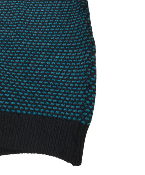 KOLOR（カラー）KOLOR (カラー) ハイネックニット ブラック×ブルー サイズ:5の古着・服飾アイテム