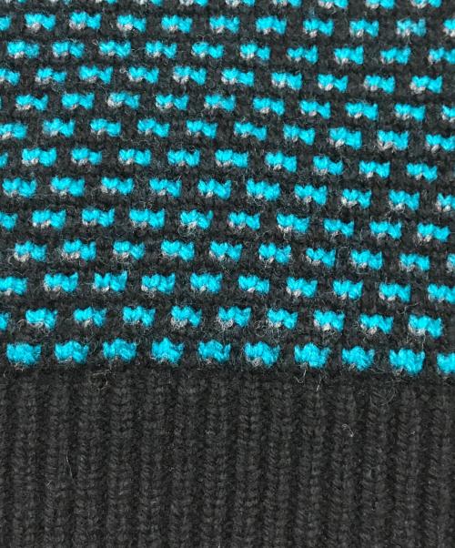 KOLOR（カラー）KOLOR (カラー) ハイネックニット ブラック×ブルー サイズ:5の古着・服飾アイテム