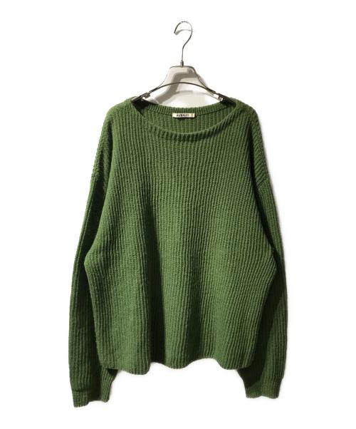 AURALEE（オーラリー）AURALEE (オーラリー) RIB KNIT BOAT NECK グリーン サイズ:4の古着・服飾アイテム