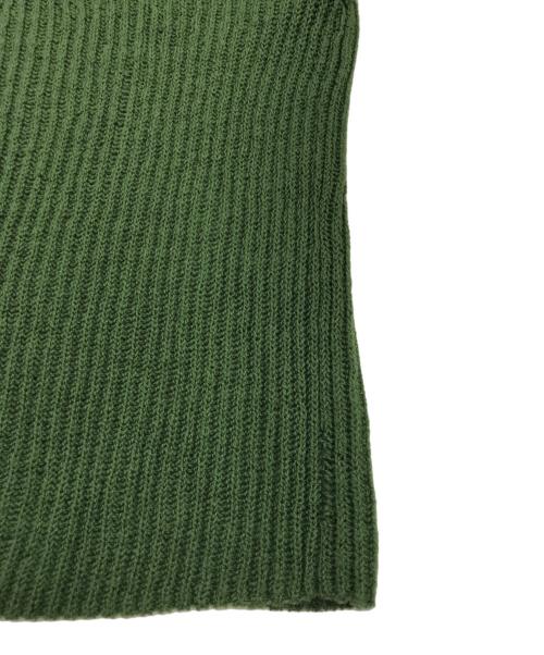 AURALEE（オーラリー）AURALEE (オーラリー) RIB KNIT BOAT NECK グリーン サイズ:4の古着・服飾アイテム
