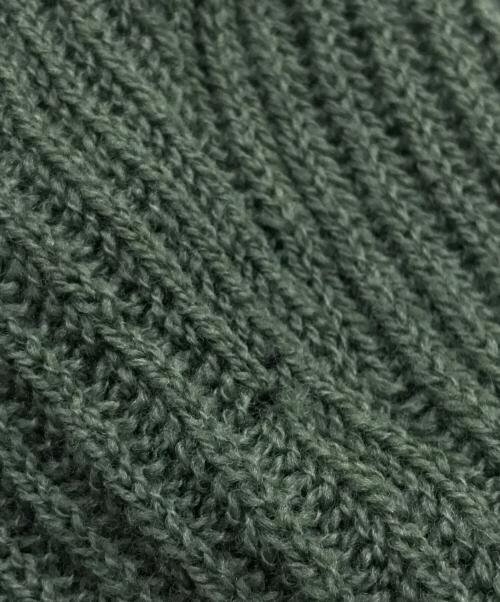 AURALEE（オーラリー）AURALEE (オーラリー) RIB KNIT BOAT NECK グリーン サイズ:4の古着・服飾アイテム