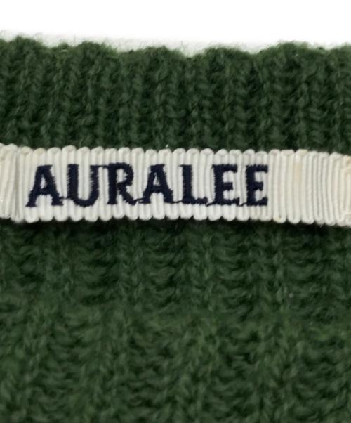 AURALEE（オーラリー）AURALEE (オーラリー) RIB KNIT BOAT NECK グリーン サイズ:4の古着・服飾アイテム